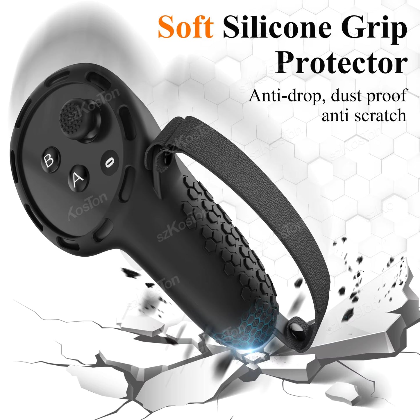Protection Cover for Meta Quest 3 VR Touch Controller Anti-Fall Silicone Handle Grip Skin for Meta Oculus Quest 3 Accessories