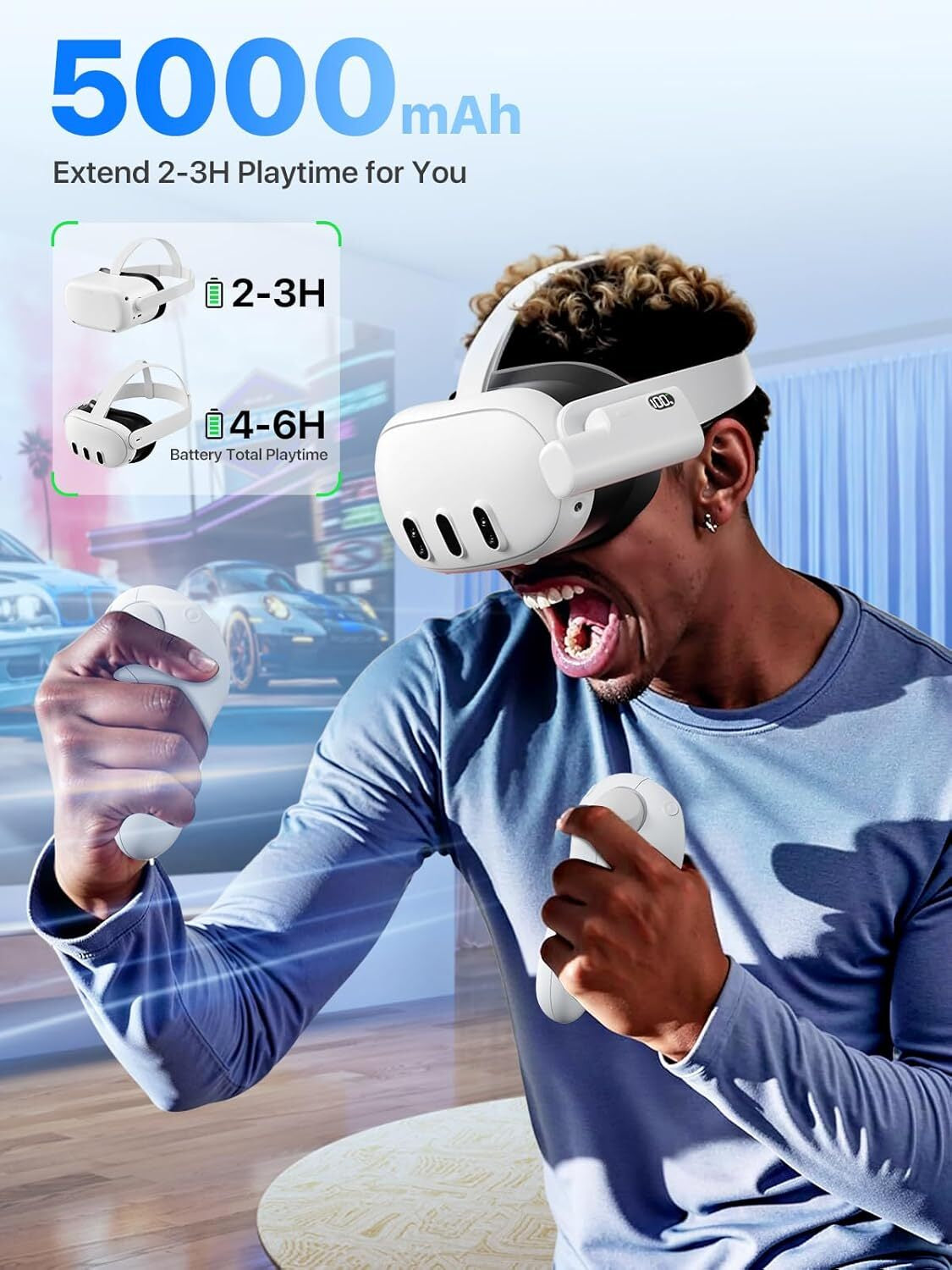 Battery Pack for Meta Quest 3/3S and 2, Accessories for Oculus Quest 2/3/3S,