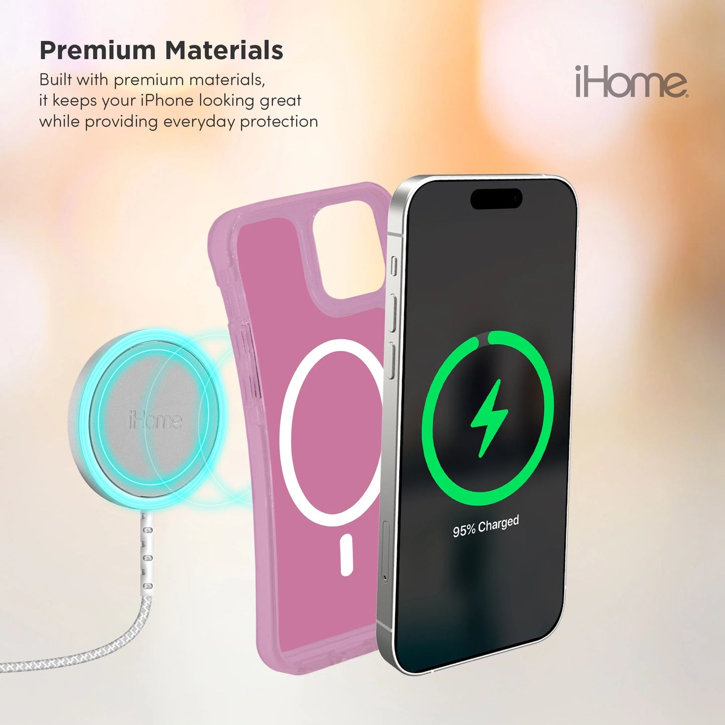 Velo Silicone Case for Iphone 15 Pro, Magsafe Compatible, 10Ft Drop Protection, Raised Camera Guard, Superior Grip