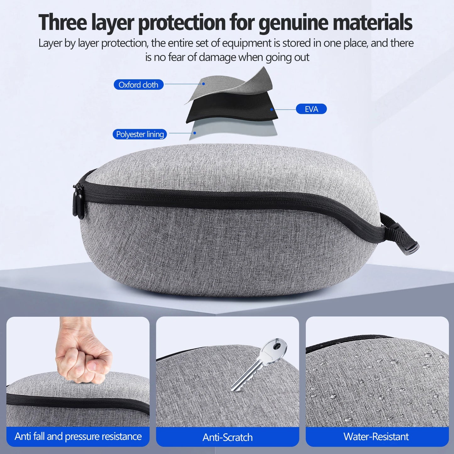 HUADAI Design Carrying Case Compatible with 3S/Quest 3/Quest 2