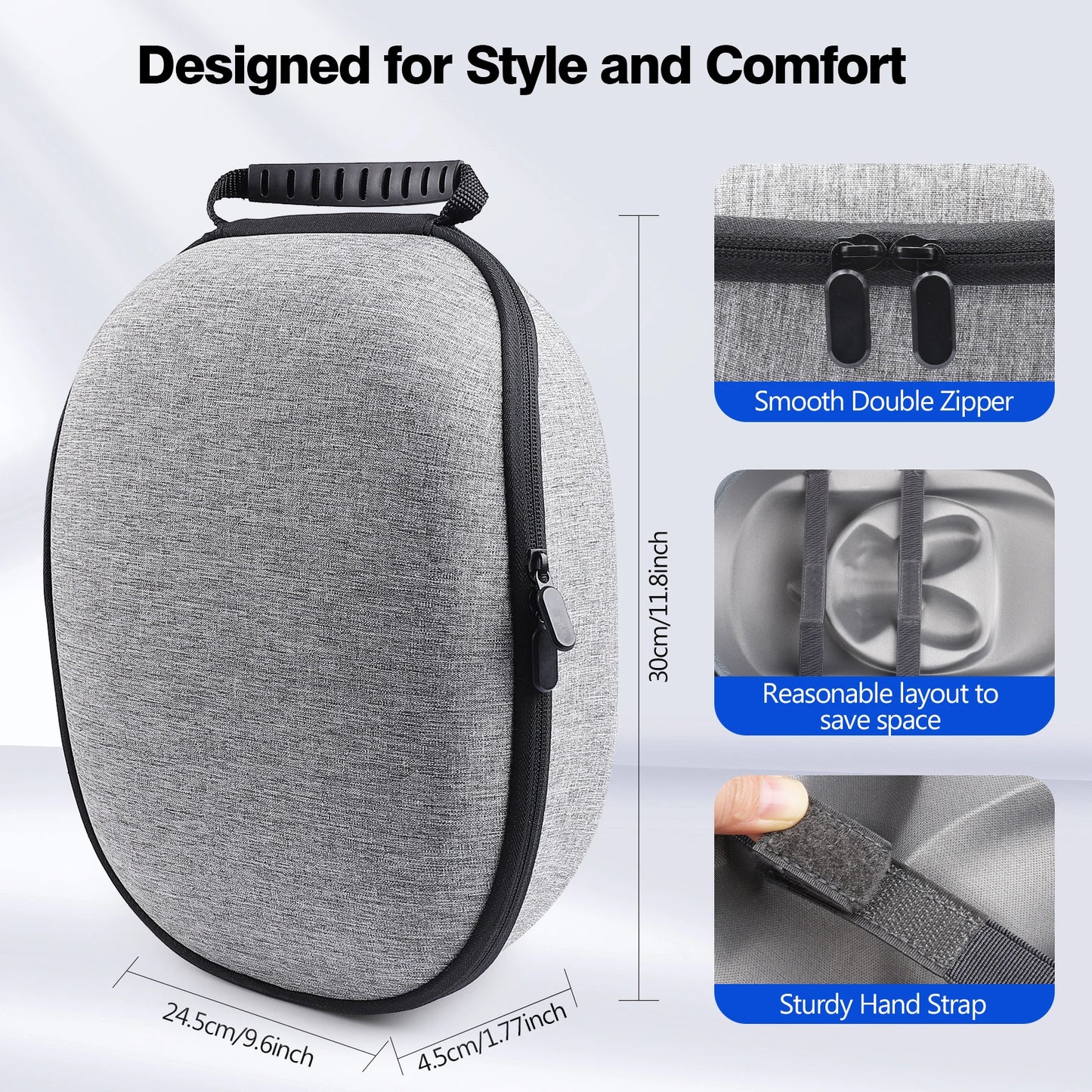 HUADAI Design Carrying Case Compatible with 3S/Quest 3/Quest 2