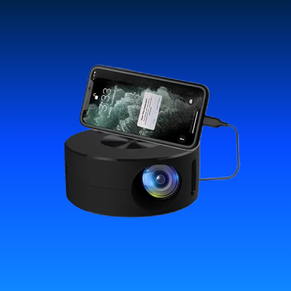 Mini Portable Projector – LED Mobile Phone Projector, 1080P Supported for Home, Kids & Movie Nights