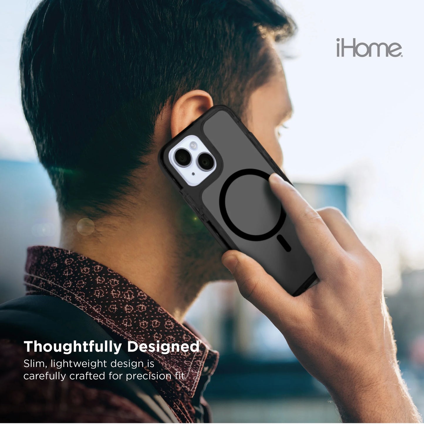 Magnetic Velo Phone Case for Iphone 16 Plus/15 Plus/14 Plus/14 Pro Max/13 Pro Max/12 Pro Max, Black