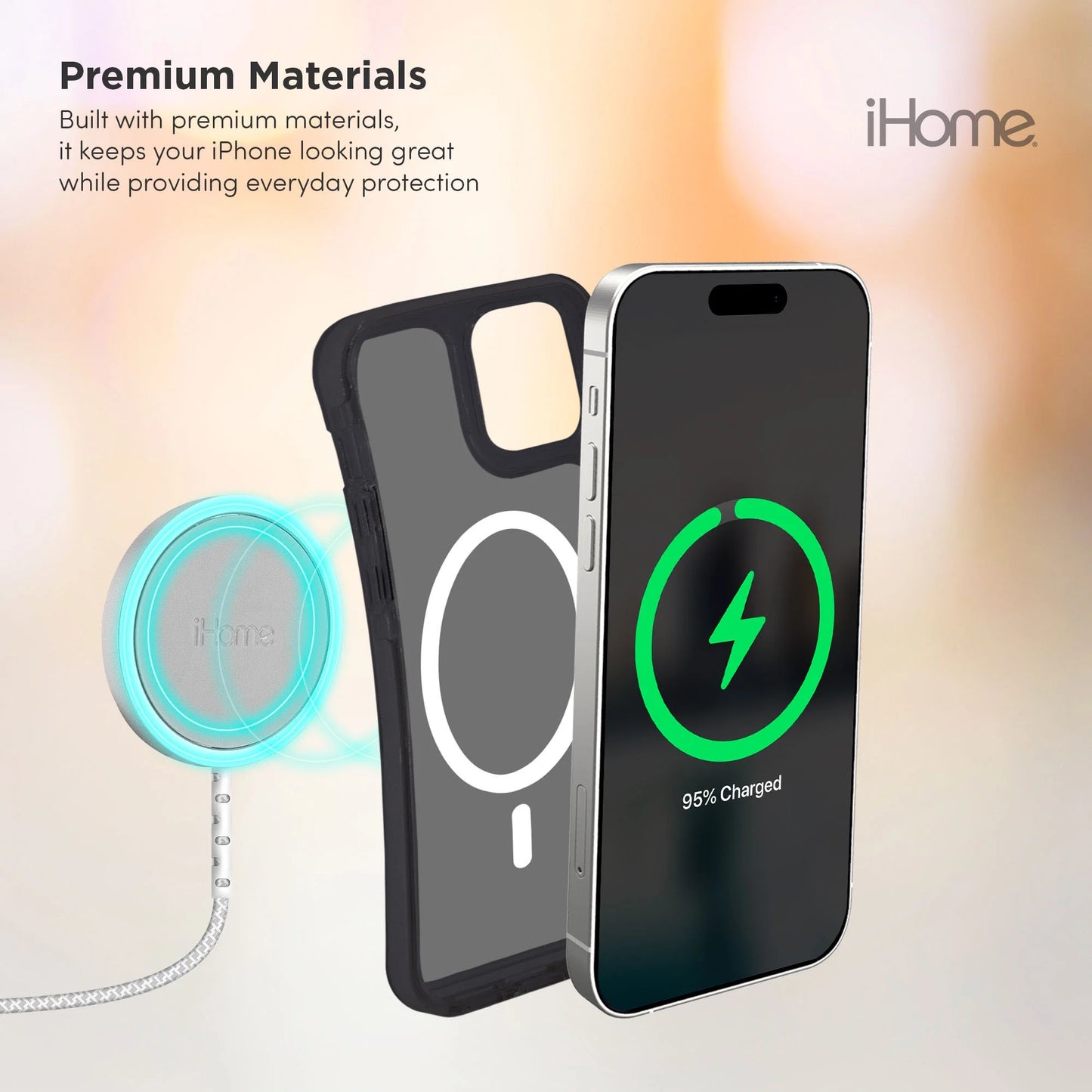 Velo Silicone Case for Iphone 15 Pro, Magsafe Compatible, 10Ft Drop Protection, Raised Camera Guard, Superior Grip