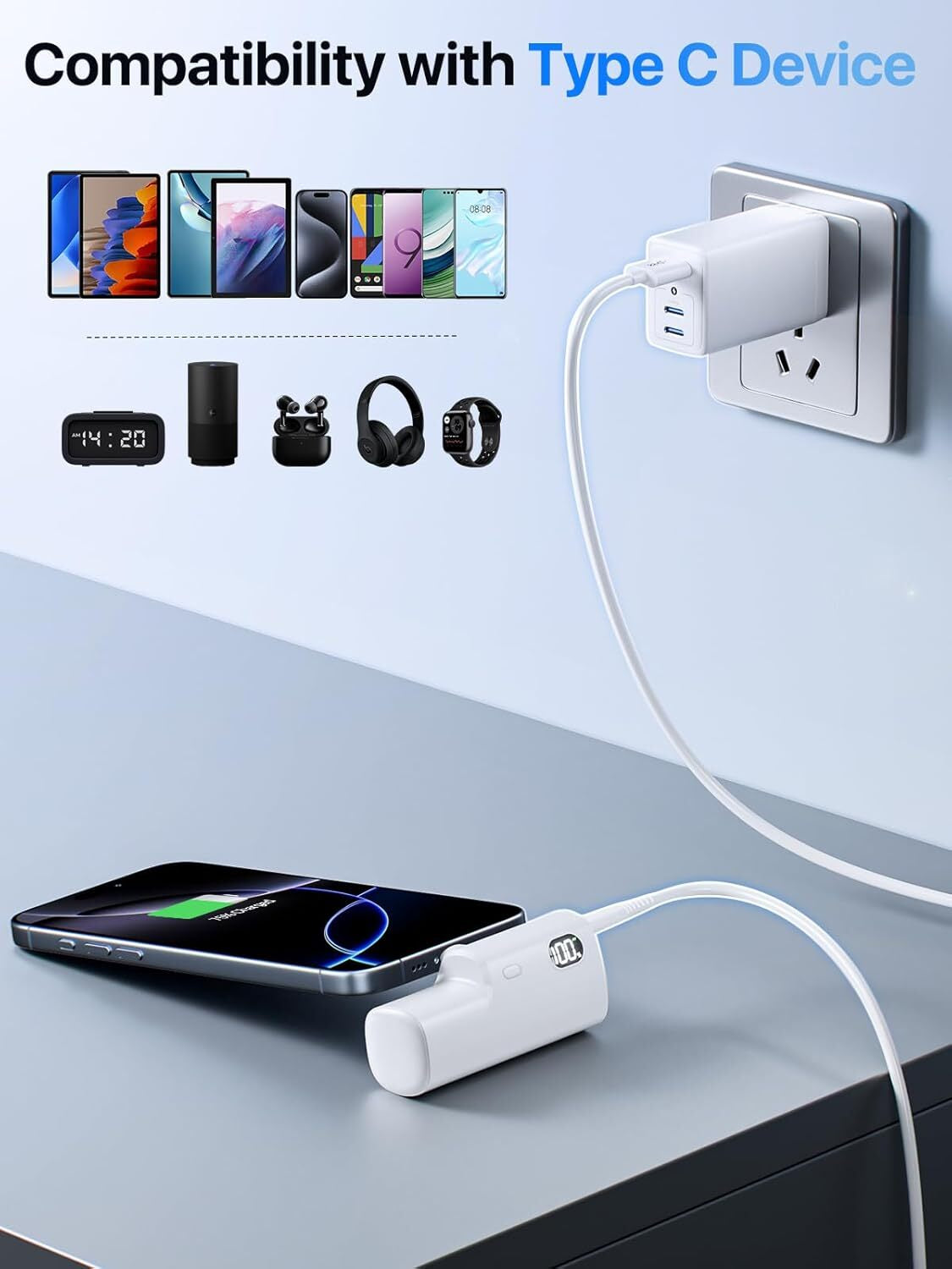Battery Pack for Meta Quest 3/3S and 2, Accessories for Oculus Quest 2/3/3S,