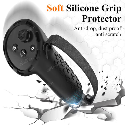Protection Cover for Meta Quest 3 VR Touch Controller Anti-Fall Silicone Handle Grip Skin for Meta Oculus Quest 3 Accessories