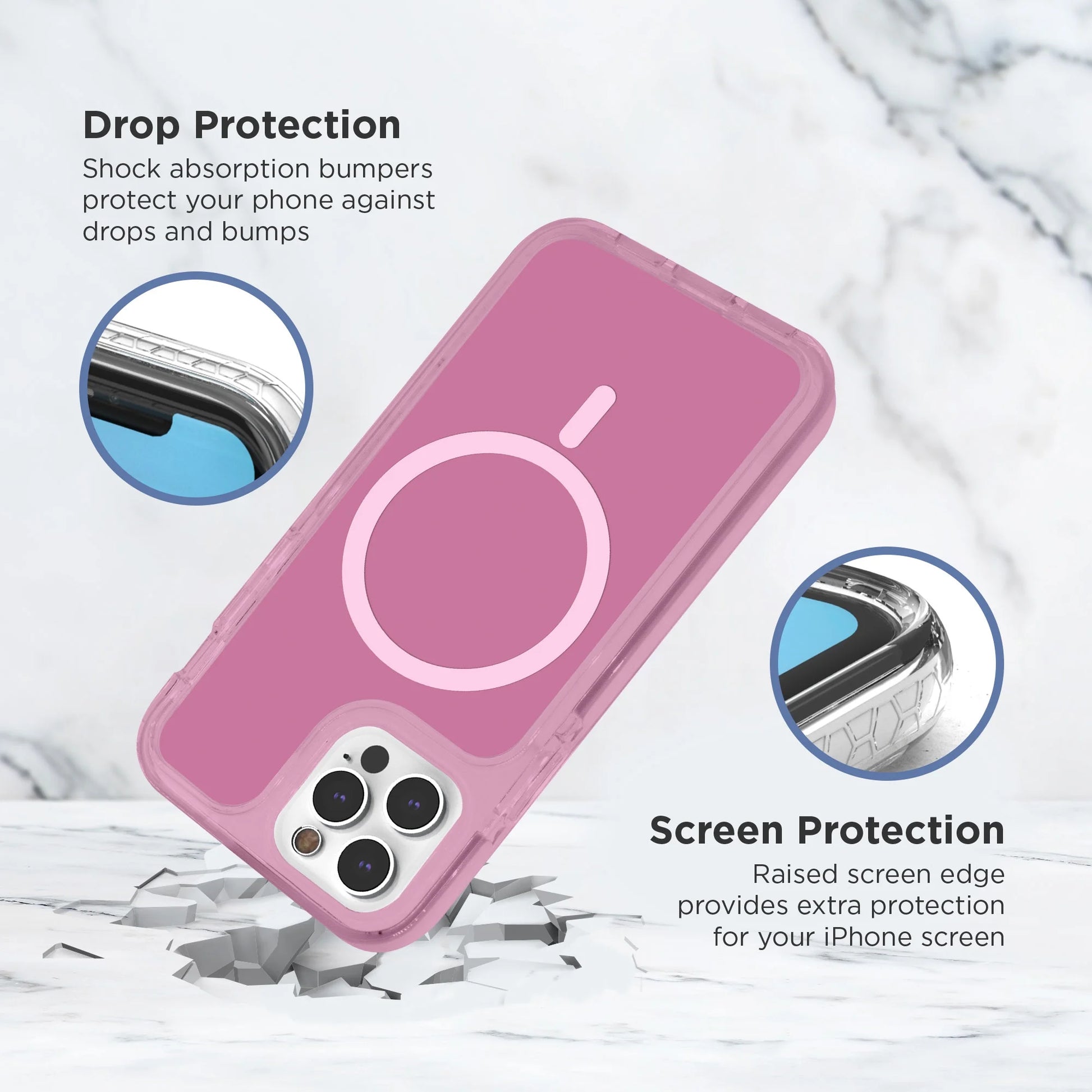 Velo Gloss Silicone Case for Iphone 12/13 Pro Max, Magsafe Compatible, Lightweight, Drop & Screen Protection