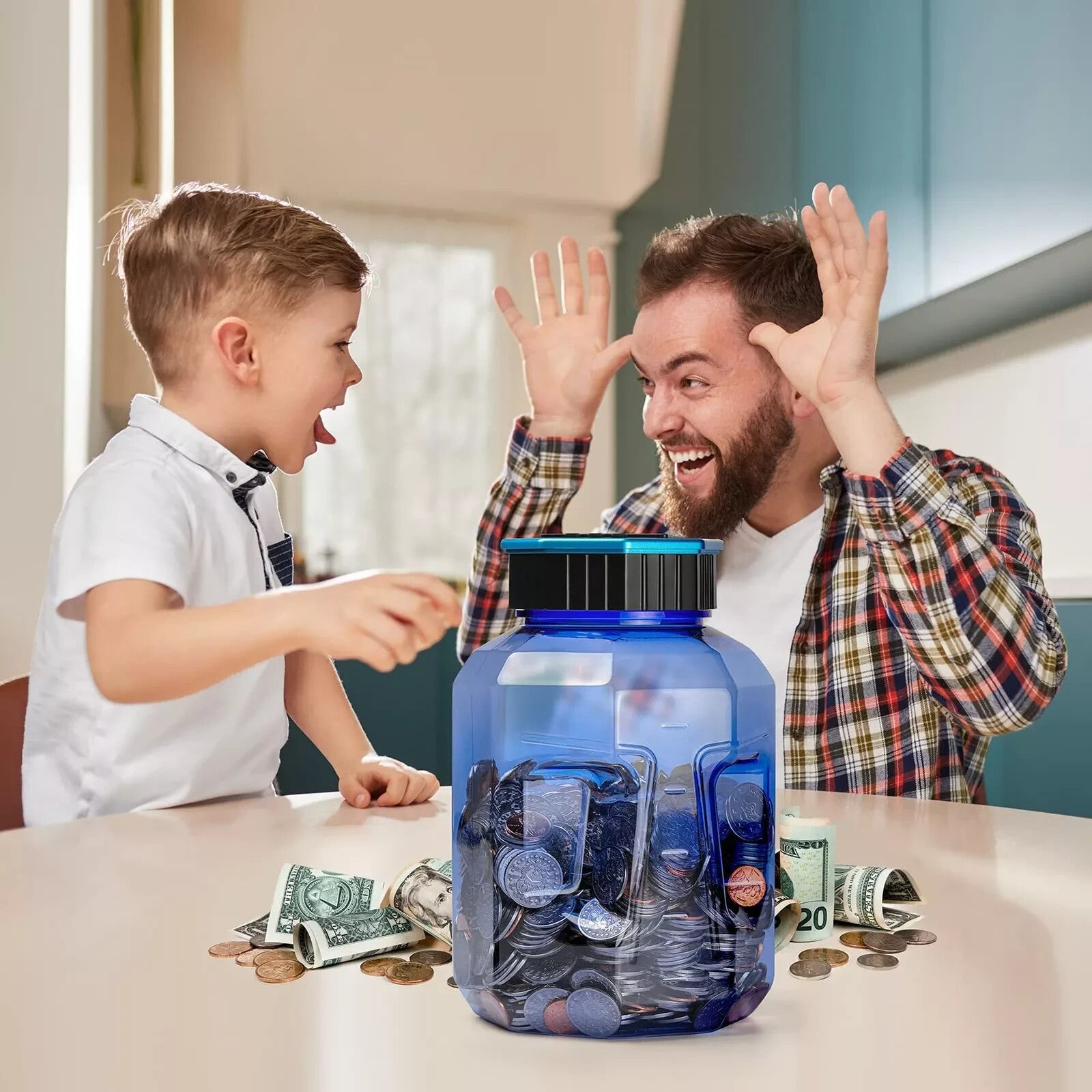 Xlarge Piggy Bank for Adults Kids Digital Coin Counting Bank with LCD Counter