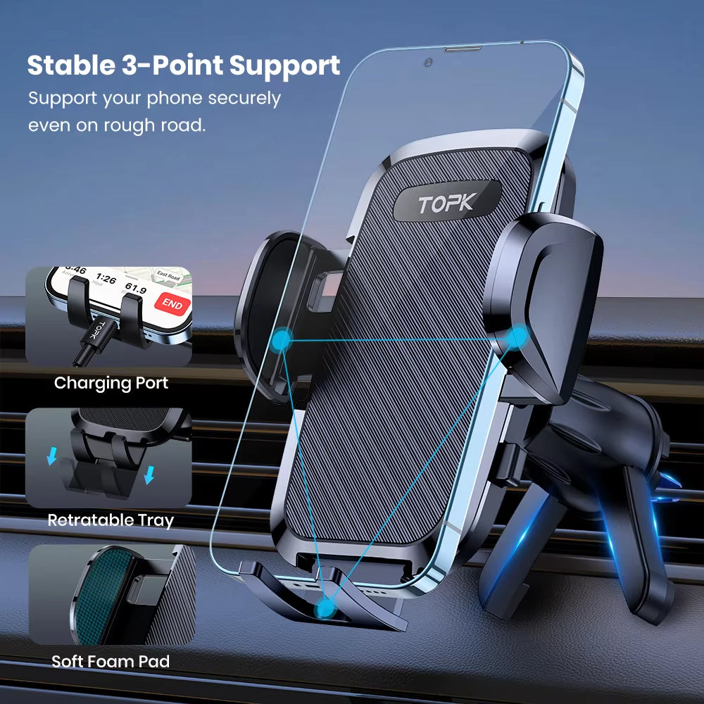 Universal Car Bracket Gravity Auto Phone Holder Car Air Vent Clip Mount Mobile Phone Holder Cell Phone Stand for All Phones