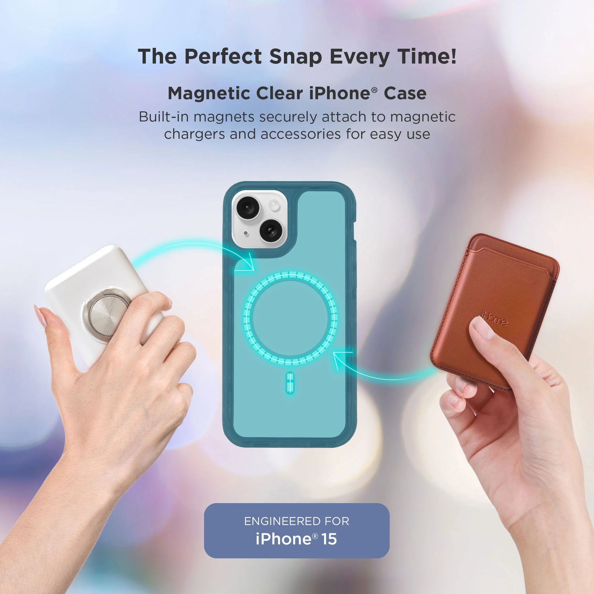 Magnetic Velo Phone Case for Iphone 16E/16/15, Dark Blue