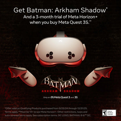Quest 3S 256GB – Get Batman: Arkham Shadow and a 3-Month Trial of  Horizon+ Included – All-In-One Headset