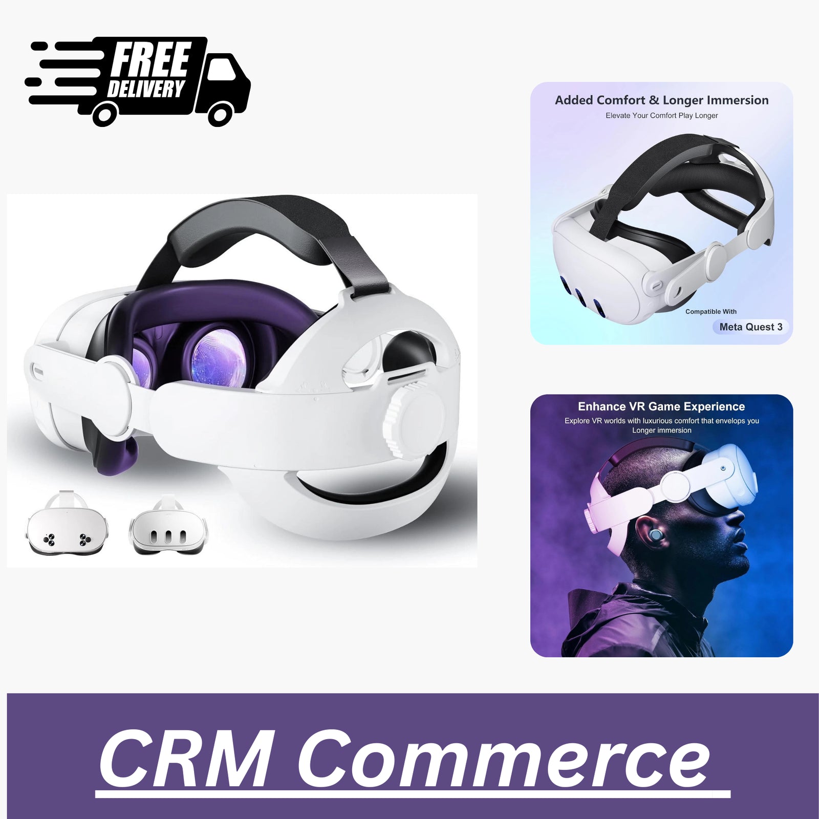 Head Strap for Meta Quest 3/Quest 3S-Comfortable Lightweight Adjustable Elite