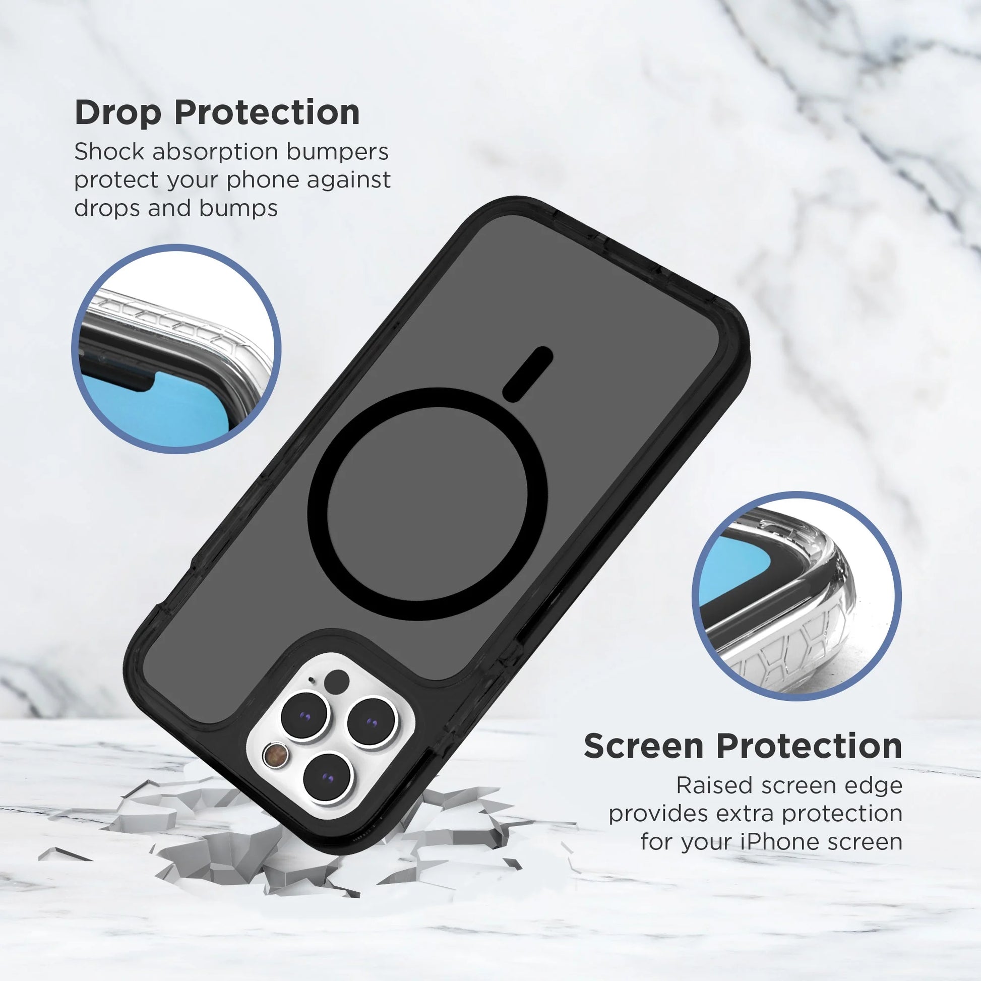 Velo Silicone Case for Iphone 15 Pro, Magsafe Compatible, 10Ft Drop Protection, Raised Camera Guard, Superior Grip