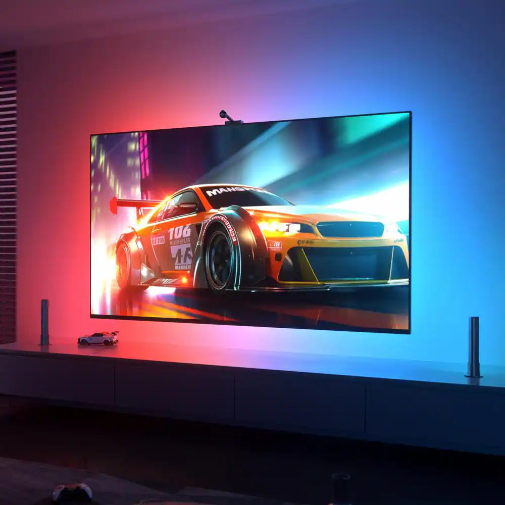RGBIC TV Backlight Kit 12.5 Ft. Smart LED Strip Light with Camera and Two Light Bars for 55-65 In. Tvs Wi-Fi Enabled