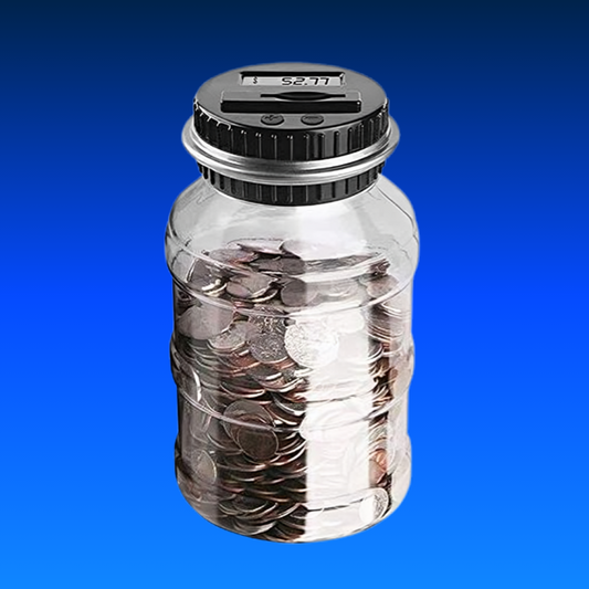 Digital Coin Bank – 2.5L LCD Counting Piggy Bank, Coin Counter Money Jar for Kids & Adults