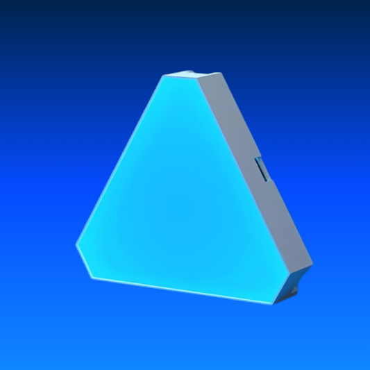 Triangular blue light on a blue background