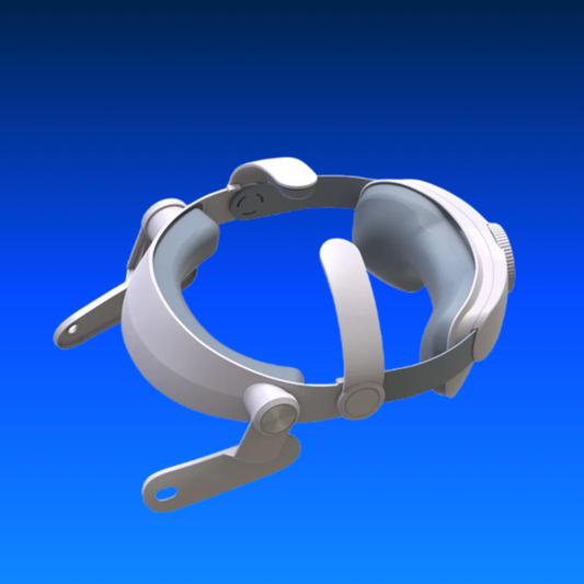 Metal clamp on a blue background