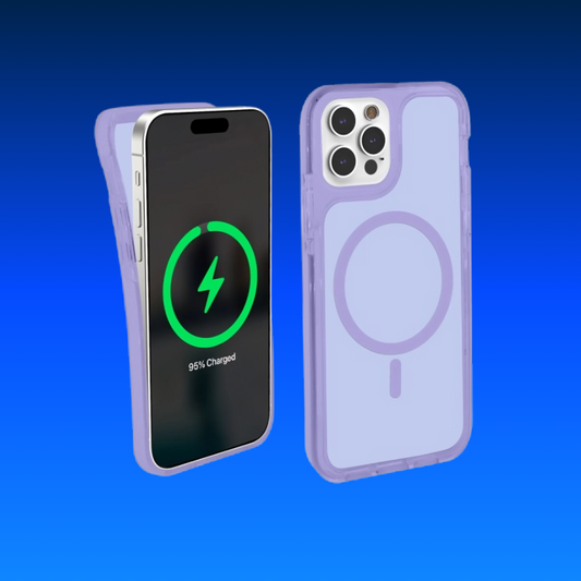iHome Velo Purple Silicone MagSafe Case for iPhone 15 Pro – Slim, Protective & Stylish