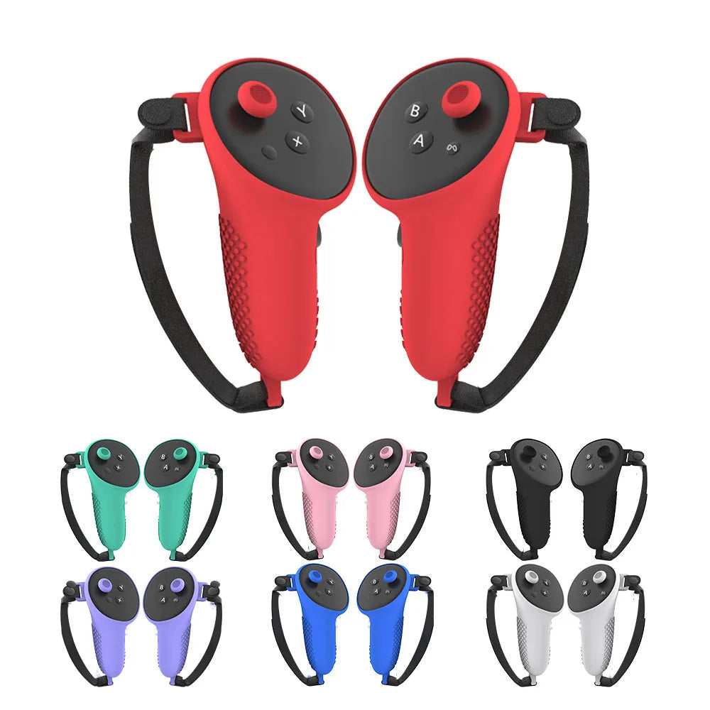 VR Controller Silicone Protective Cover Handle Grip Shell Full Protective for Meta Quest 3 VR Accessories