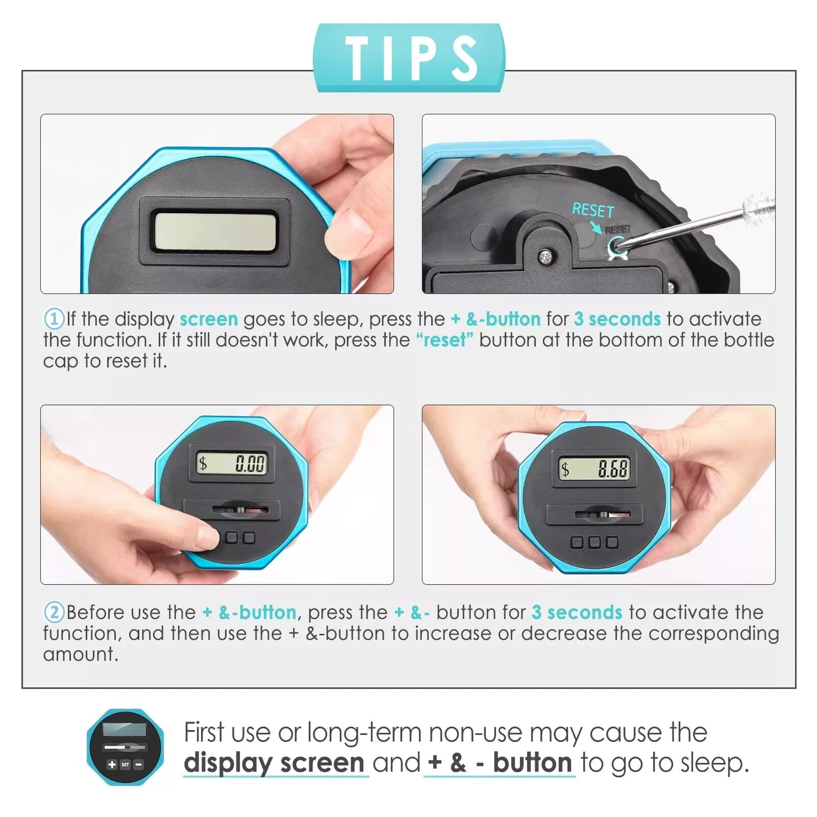 Xlarge Piggy Bank for Adults Kids Digital Coin Counting Bank with LCD Counter