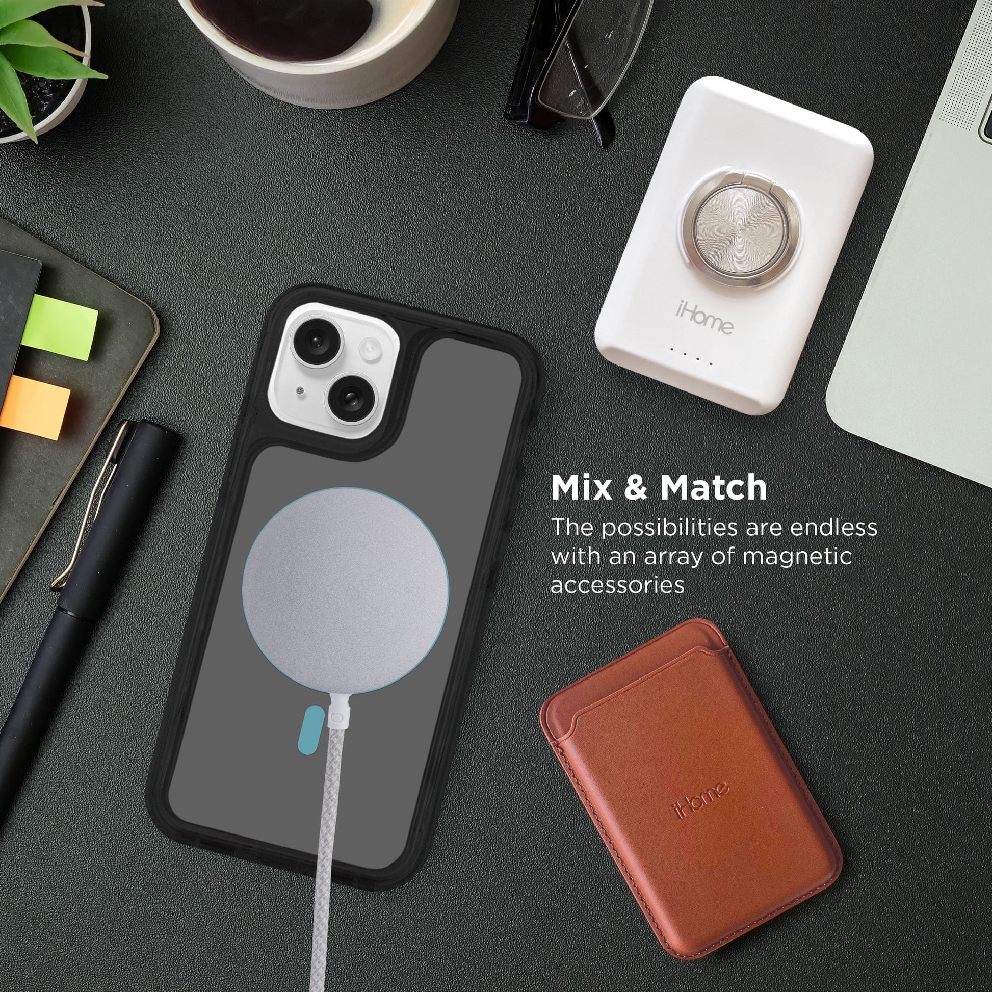 Magnetic Velo Phone Case for Iphone 16 Plus/15 Plus/14 Plus/14 Pro Max/13 Pro Max/12 Pro Max, Black