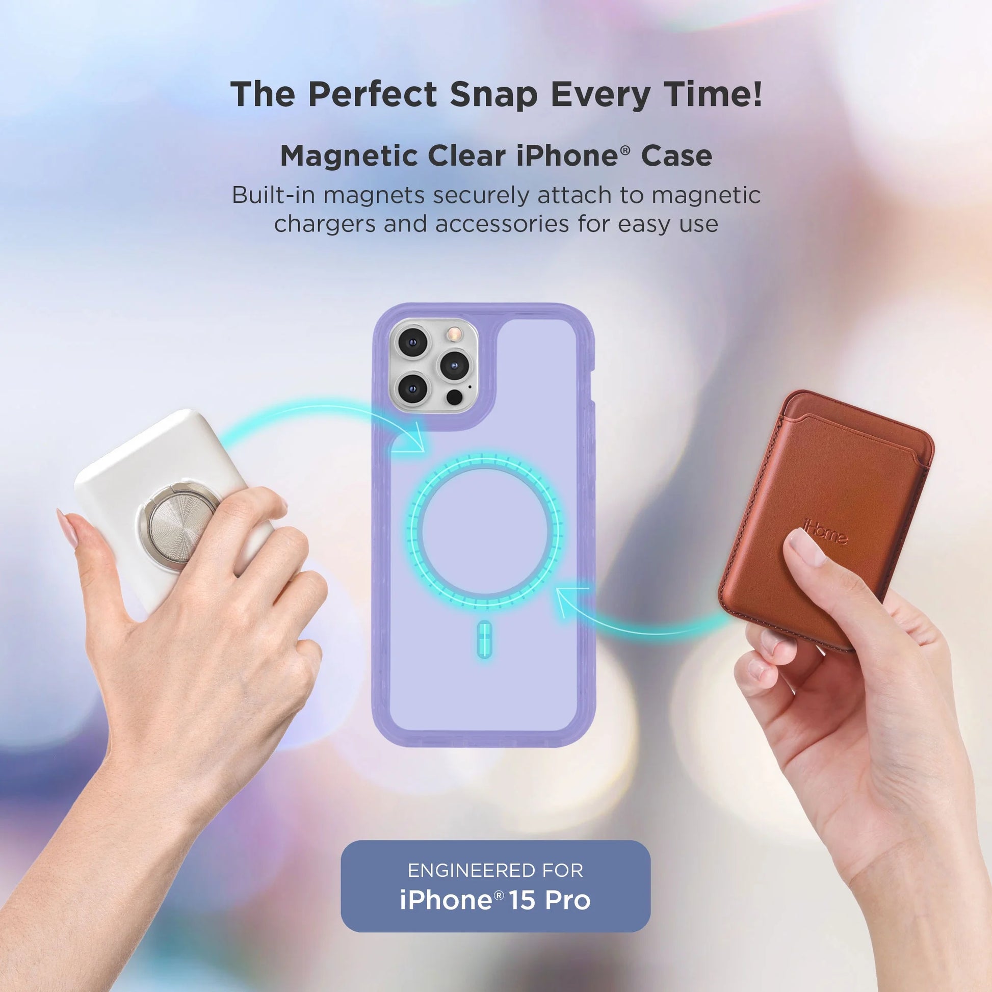 Velo Silicone Case for Iphone 15 Pro, Magsafe Compatible, 10Ft Drop Protection, Raised Camera Guard, Superior Grip