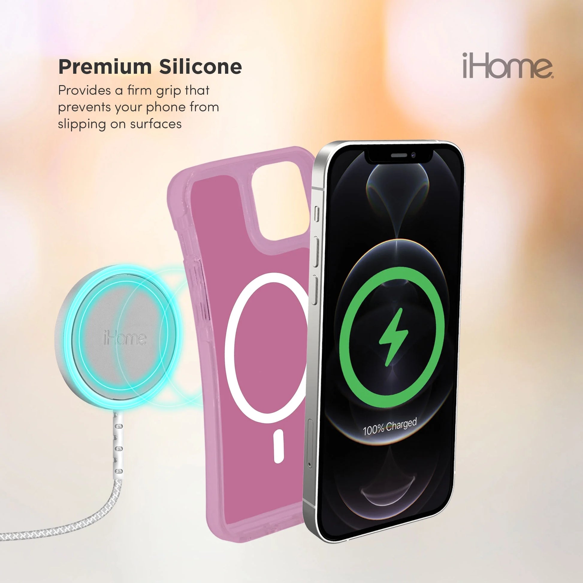 Velo Gloss Silicone Case for Iphone 12/13 Pro Max, Magsafe Compatible, Lightweight, Drop & Screen Protection